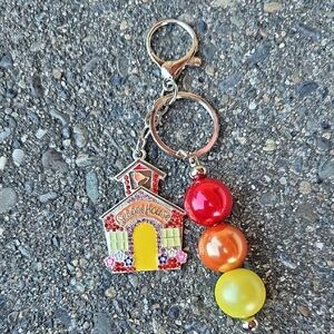 Colorful Schoolhouse Keychain